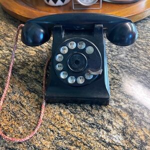 Vintage Ideal Toys Made In USA 40’s Black Rotary Telephone